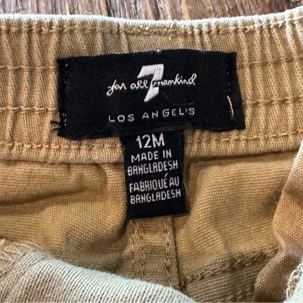 7 For All Mankind Khaki Tan Pants Jeans Size 12 Months Baby Boys Girls 12M - Picture 4 of 12